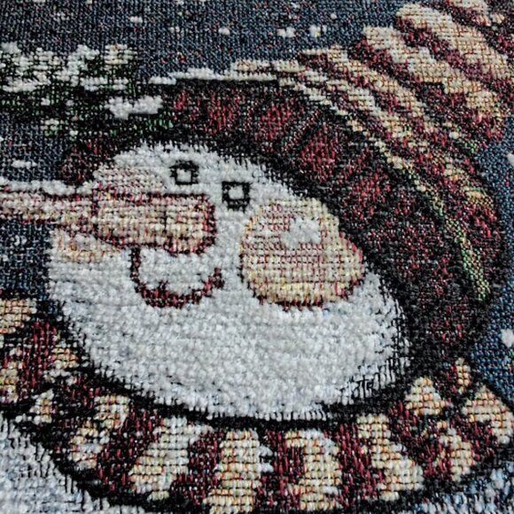 Sandi Gore Evans, Snowman Throw Pillow 15 x15 - Picture 4 of 5